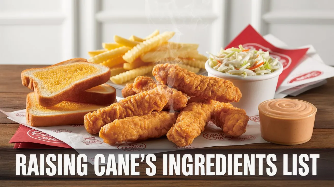 Canes Menu.pdf Raising Cane's Ingredients List (Updated 2026 )