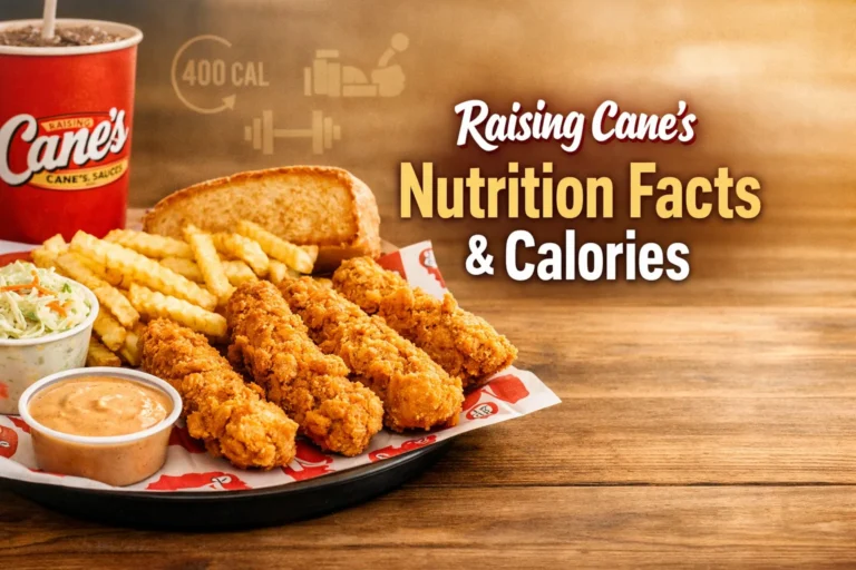 Raising Cane's nutrition